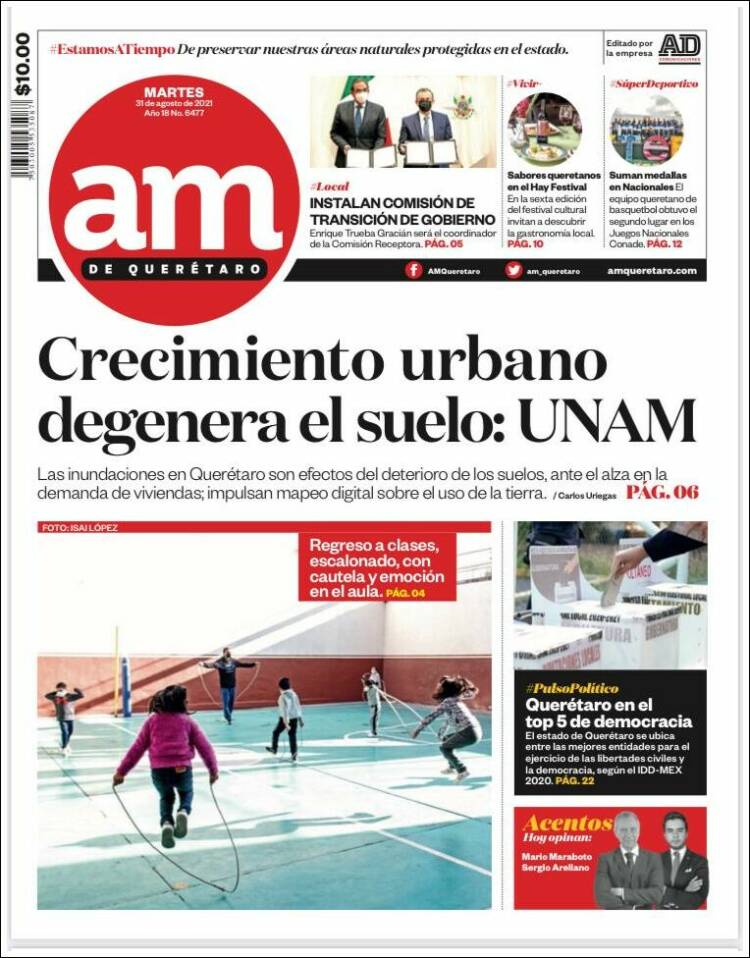 Portada de A.M. Querétaro (México)