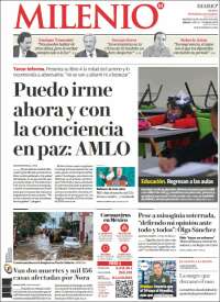 Portada de Milenio - Jalisco (México)