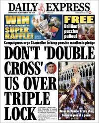 Portada de Daily Express (Reino Unido)