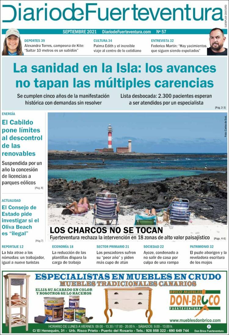 Portada de Diario de Fuerteventura (España)