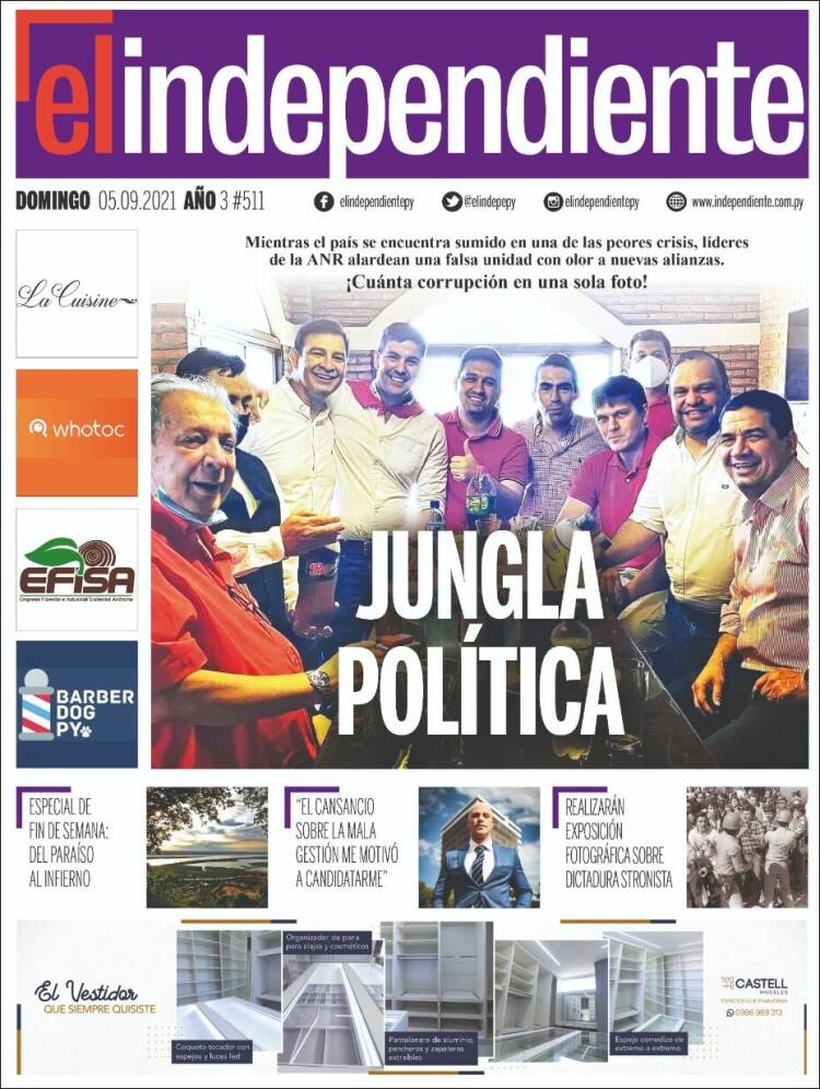Portada de El Independiente (Paraguay)