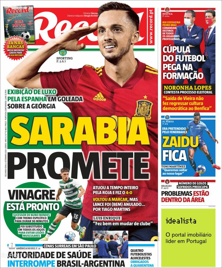 Portada de Record (Portugal)