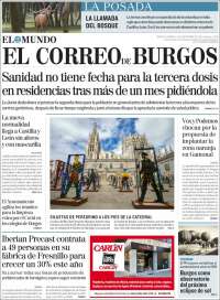 Portada de El Correo de Burgos (España)