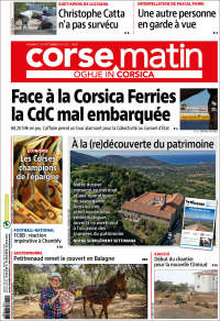 Portada de Corse-Matin (Francia)