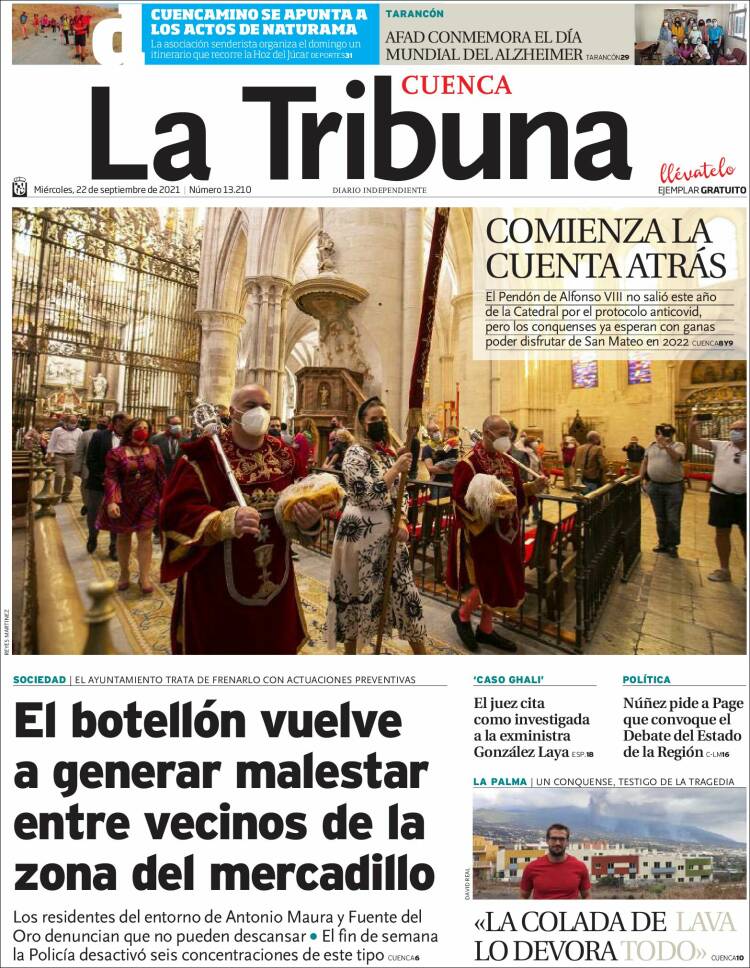 Portada de La Tribuna de Cuenca (España)