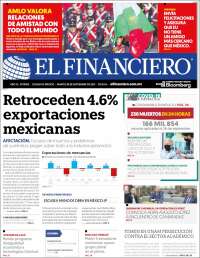 Portada de El Financiero (Mexique)