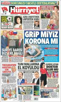 Portada de Hürriyet (Turquía)