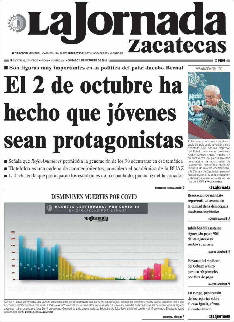 Portada de Jornada de Zacatecas (México)