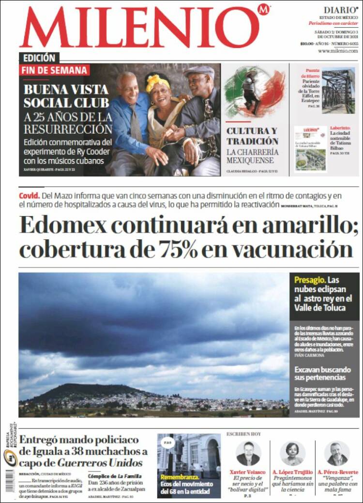 Portada de Milenio - Estado de México (México)