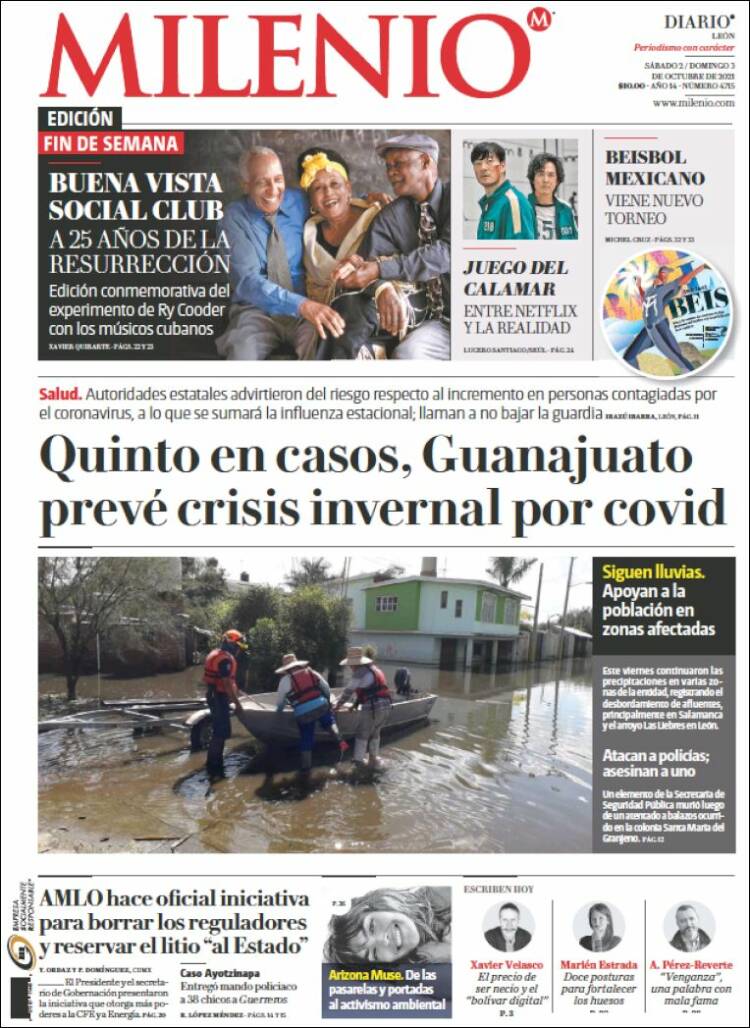 Portada de Milenio de León (México)