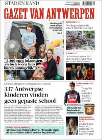 Portada de Gazet van Antwerpen (Bélgica)