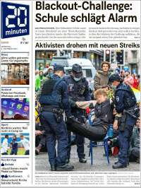 Portada de 20Minuten - Zürich (Suisse)