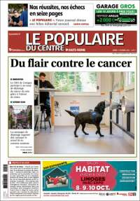 Portada de Le Populaire du Centre (Francia)