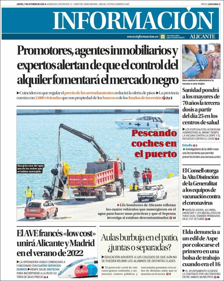 Portada de Diario Información (España)