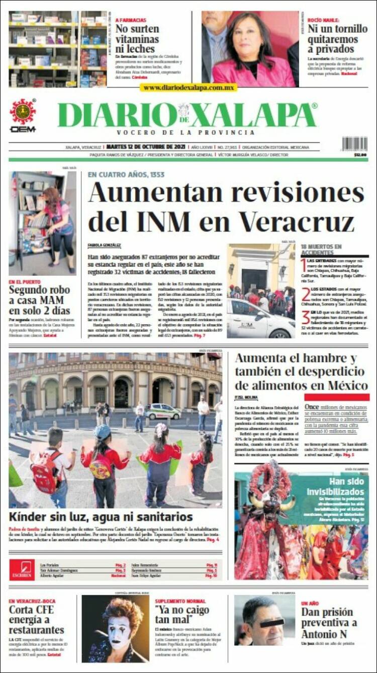 Portada de Diario de Xalapa (México)