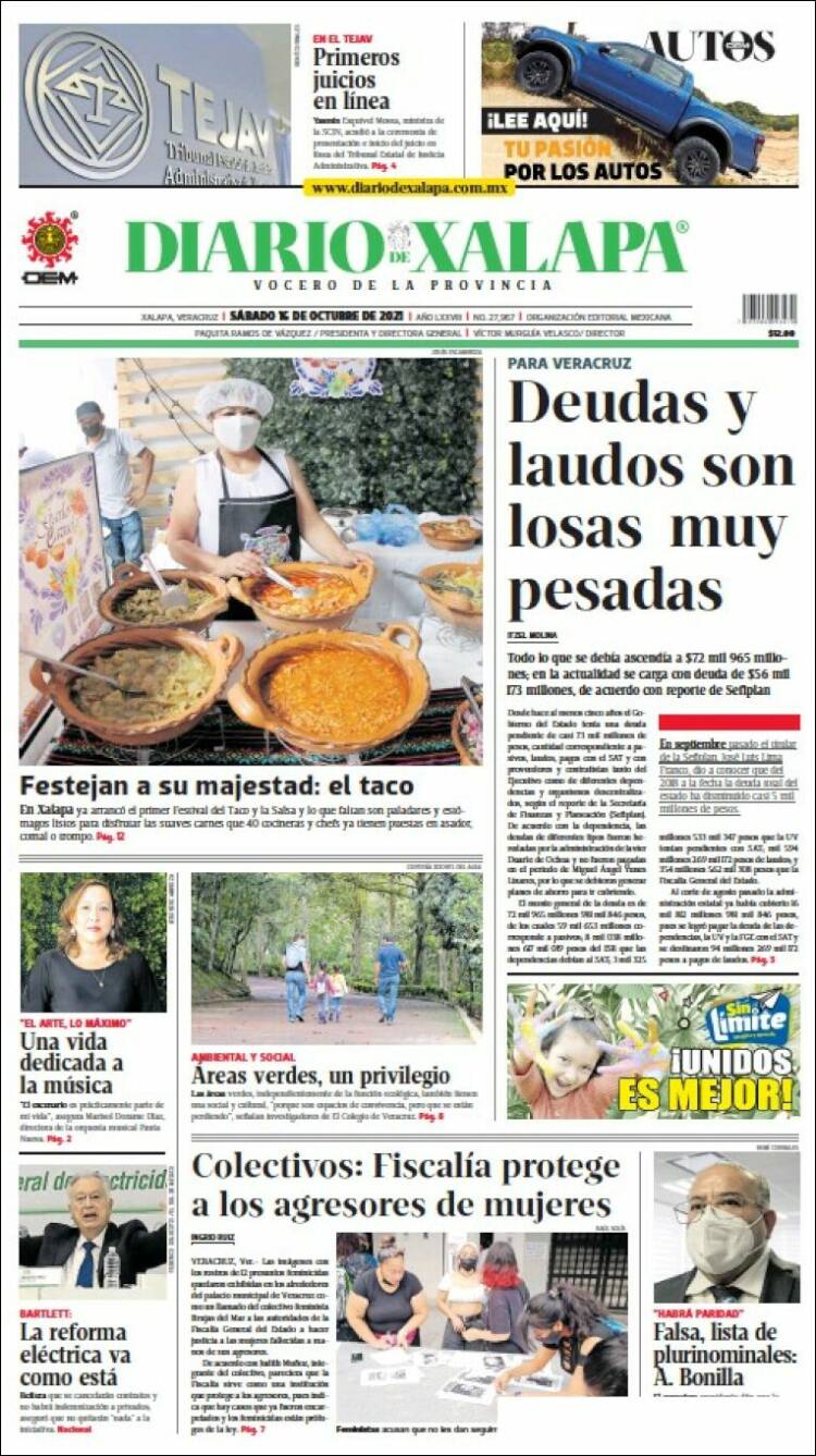 Portada de Diario de Xalapa (México)