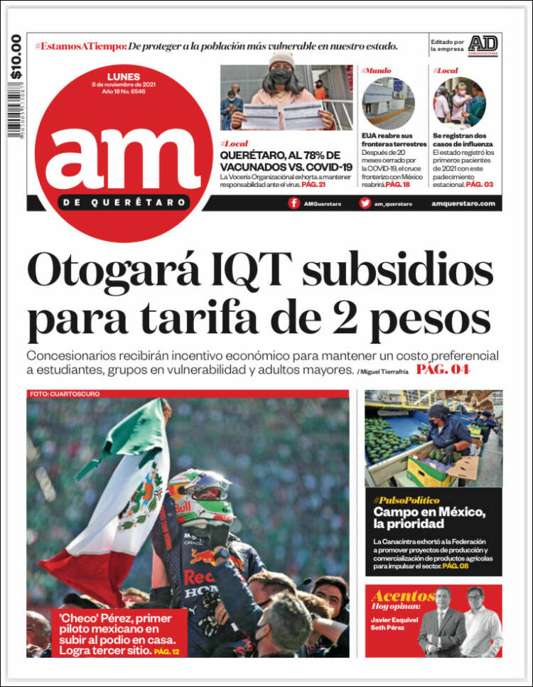 Portada de A.M. Querétaro (México)