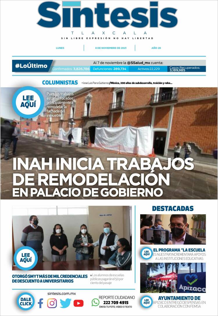 Portada de Síntesis de Tlaxcala (México)