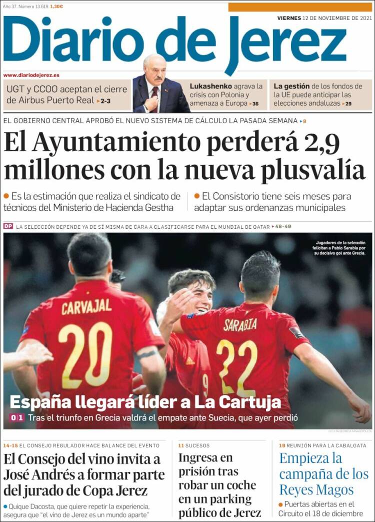 Portada de Diario de Jerez (España)