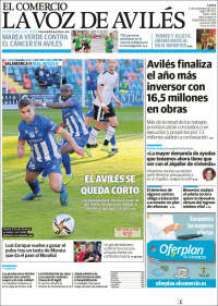 Portada de El Comercio - Avilés (España)