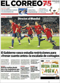 Portada de El Correo - Álava (España)