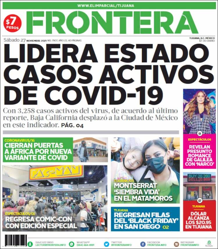 Portada de Frontera (México)