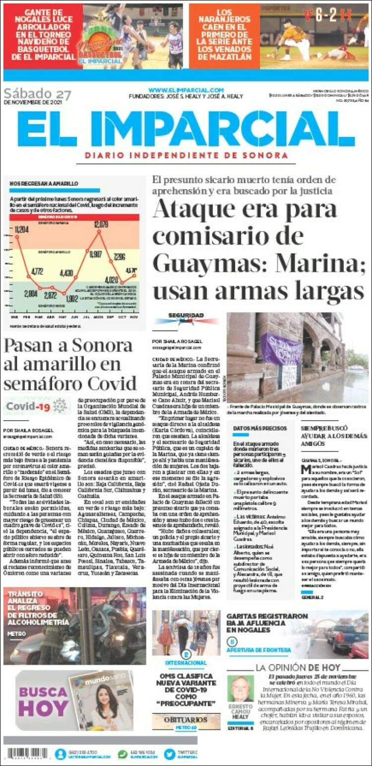 Portada de El Imparcial (México)