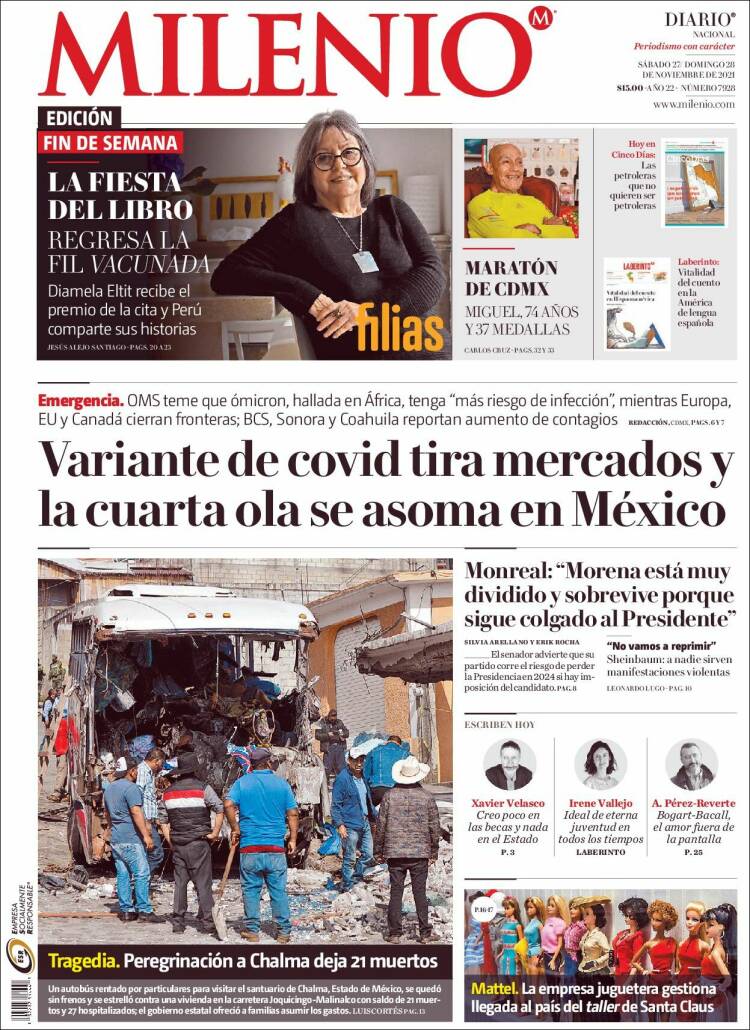 Portada de Milenio (México)