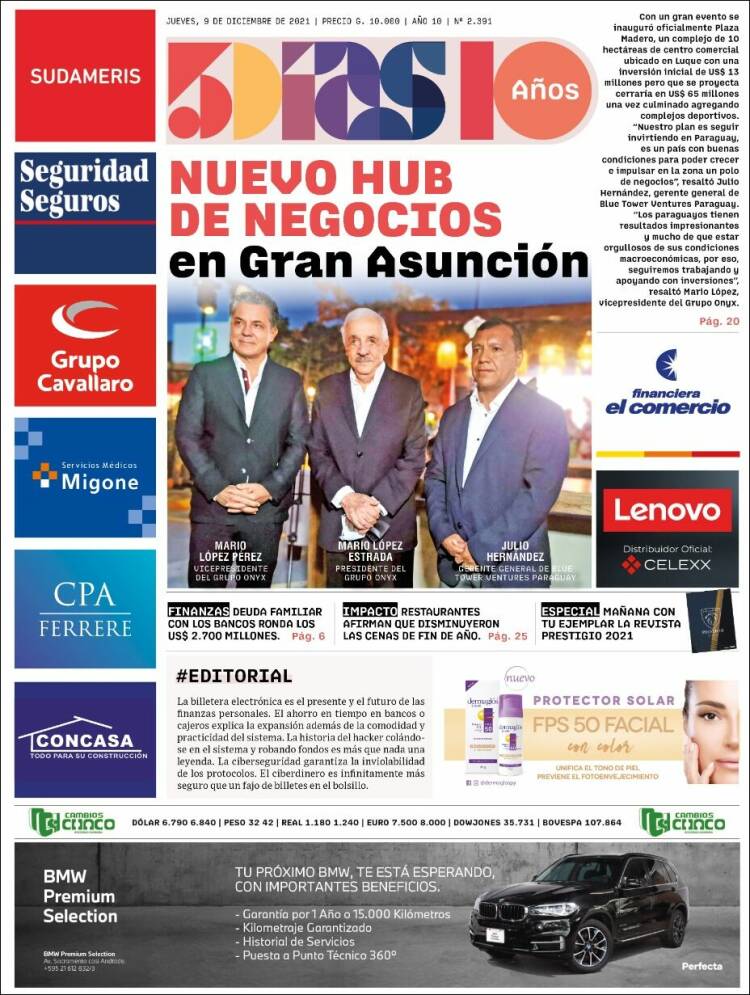 Portada de 5 Días (Paraguay)