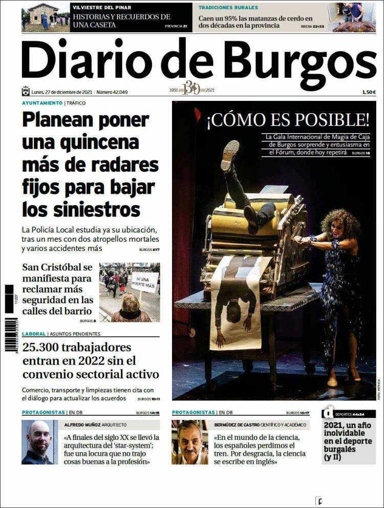 Portada de Diario de Burgos (España)