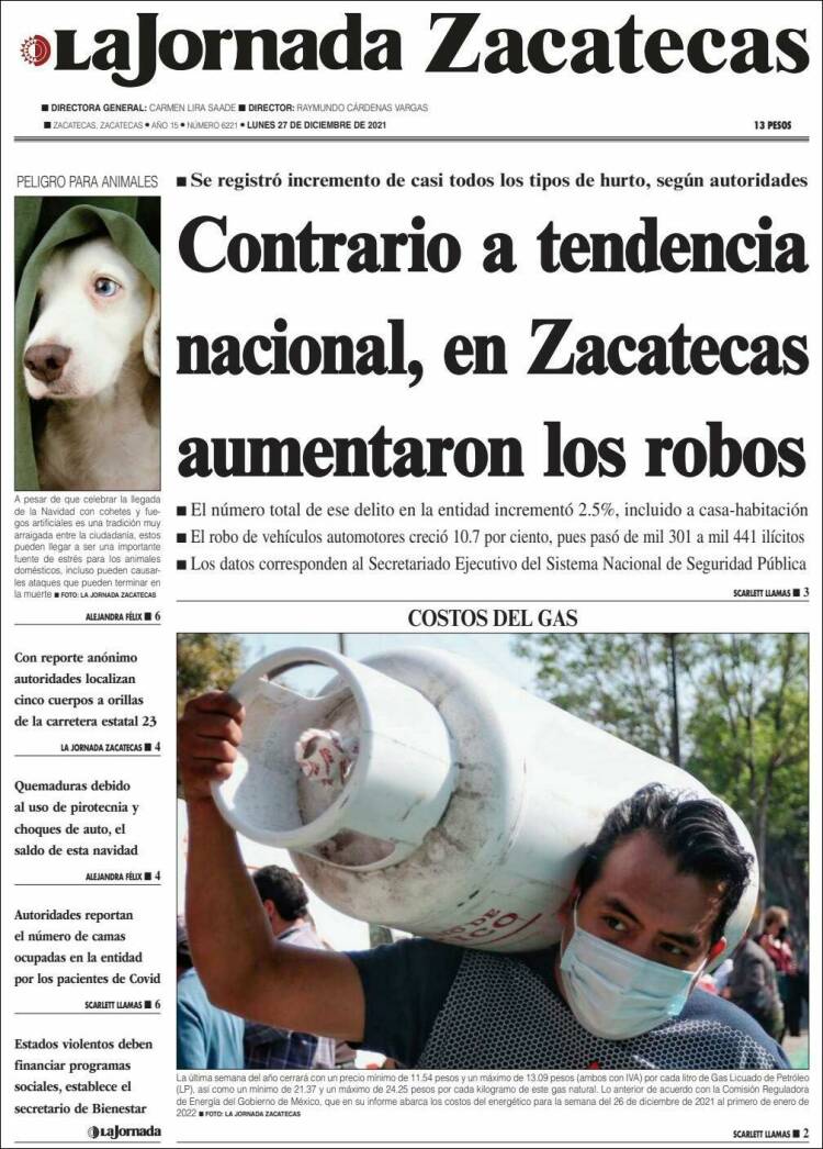 Portada de Jornada de Zacatecas (México)