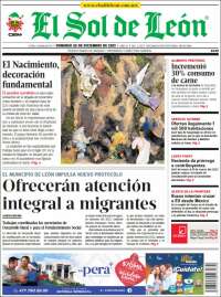 Portada de El Sol de León (México)