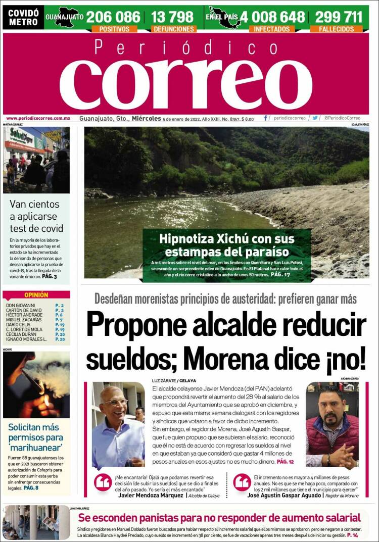 Portada de Correo - El diario del Estado de Guanajuato (México)