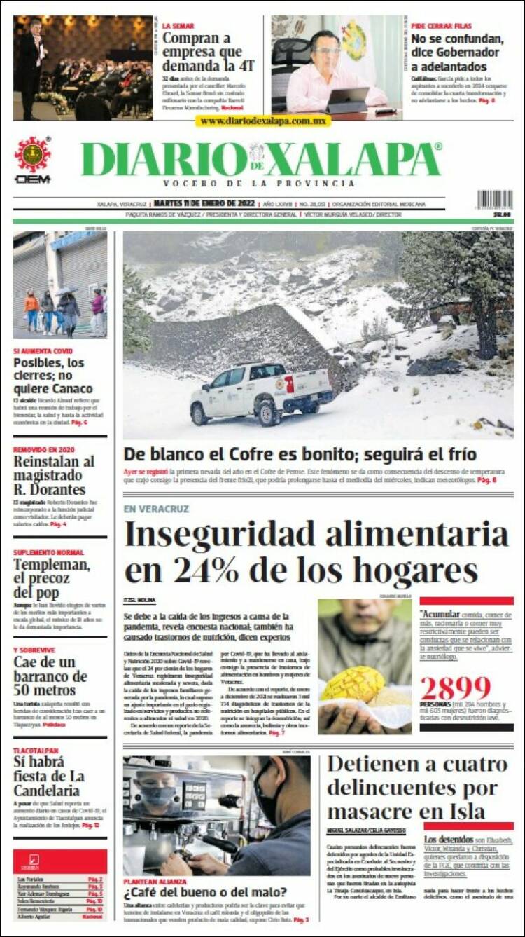 Portada de Diario de Xalapa (México)
