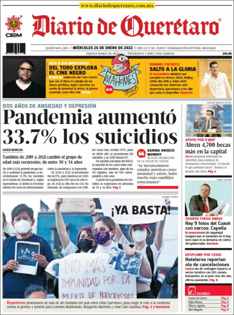 Portada de Diario de Querétaro (México)