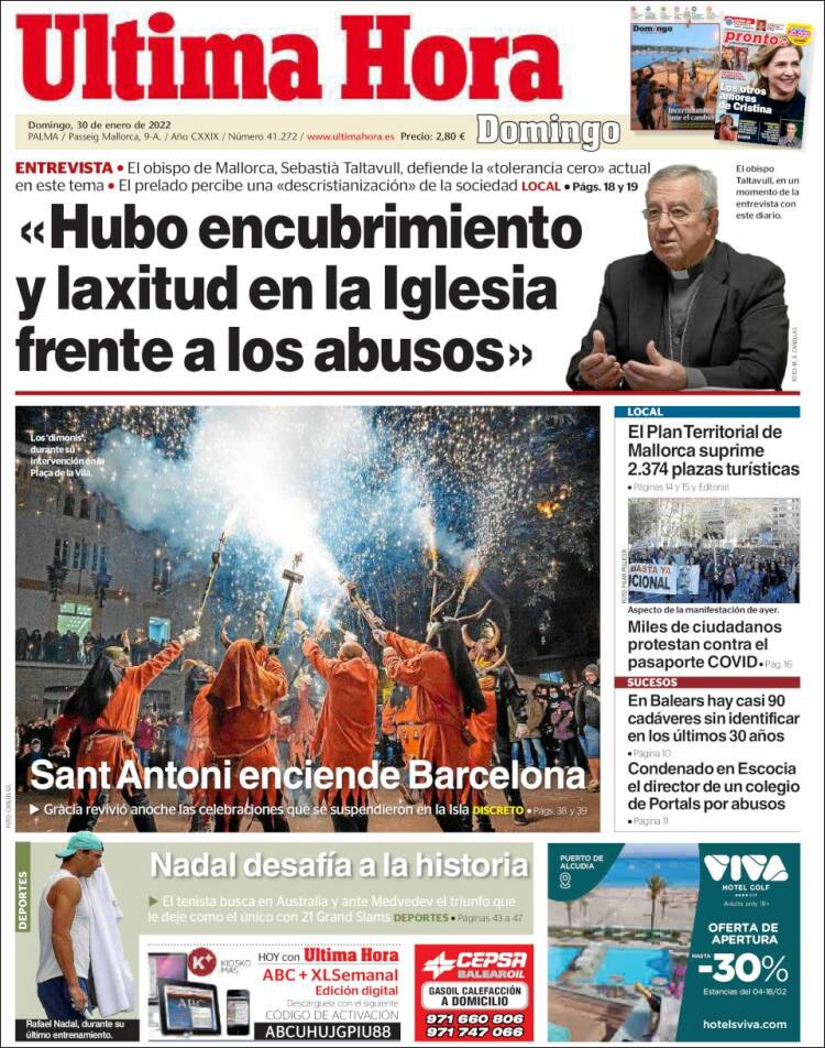 Portada de Última Hora (España)