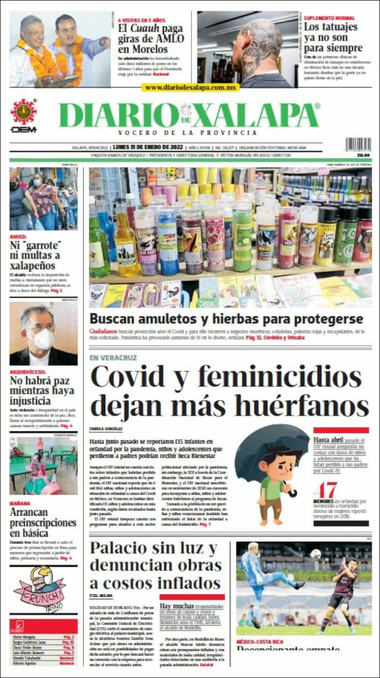 Portada de Diario de Xalapa (México)