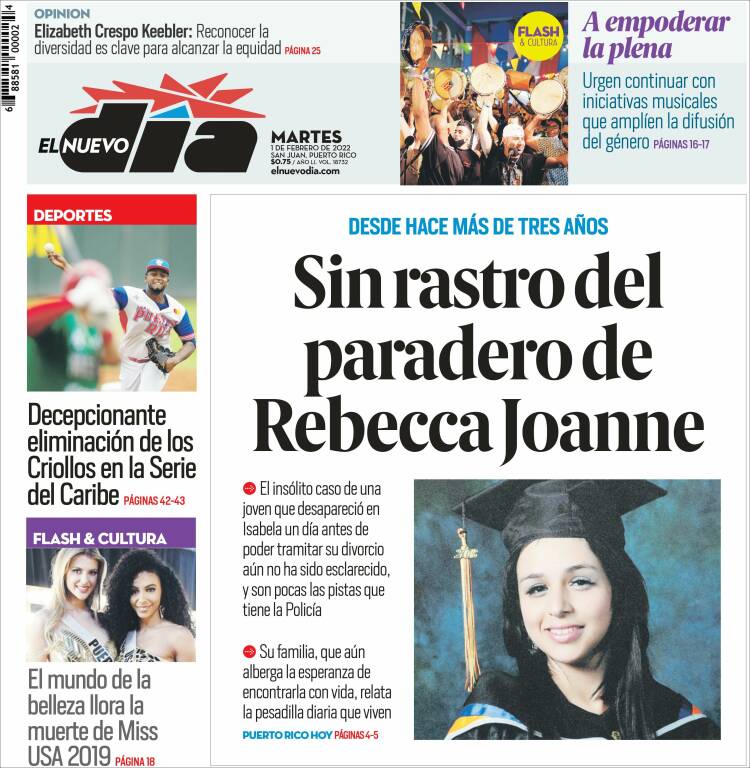 Portada de El Nuevo Día (Puerto Rico)