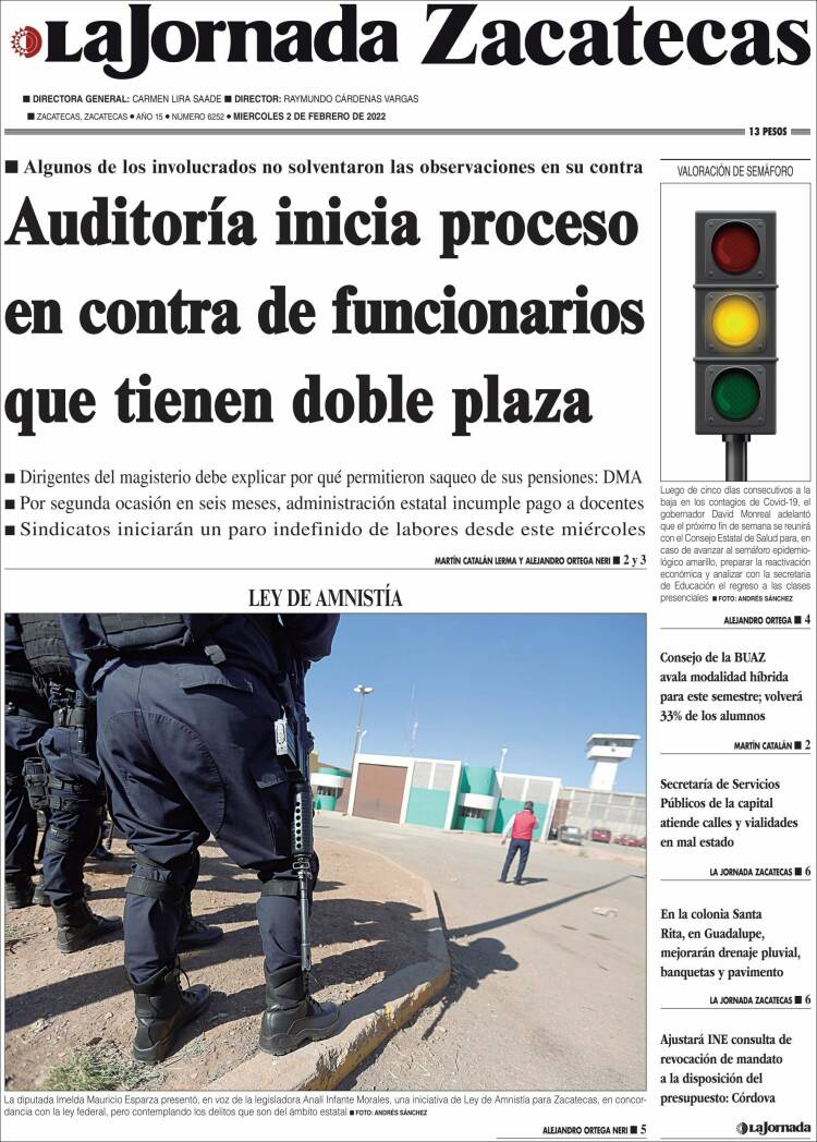 Portada de Jornada de Zacatecas (México)