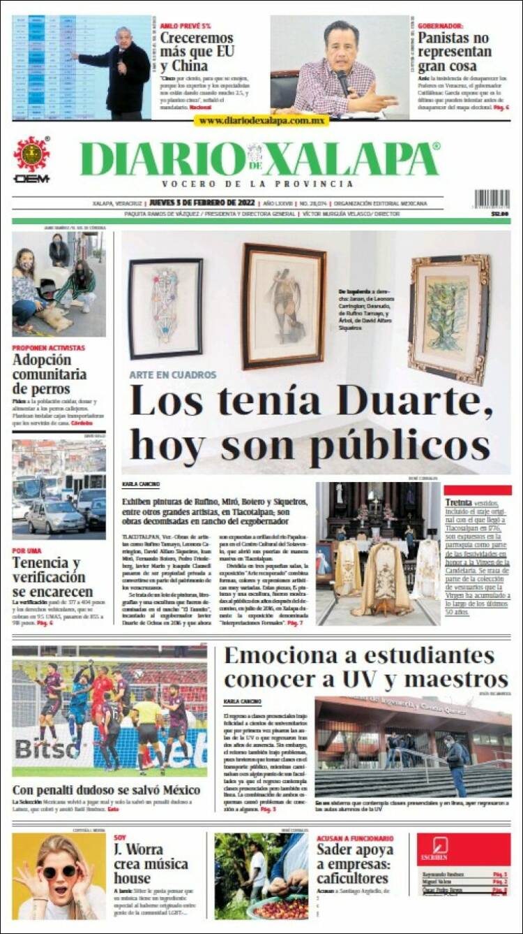Portada de Diario de Xalapa (México)
