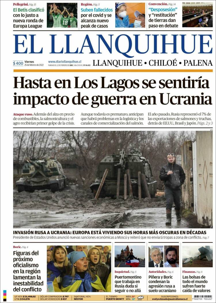 Portada de El Llanquihue (Chile)