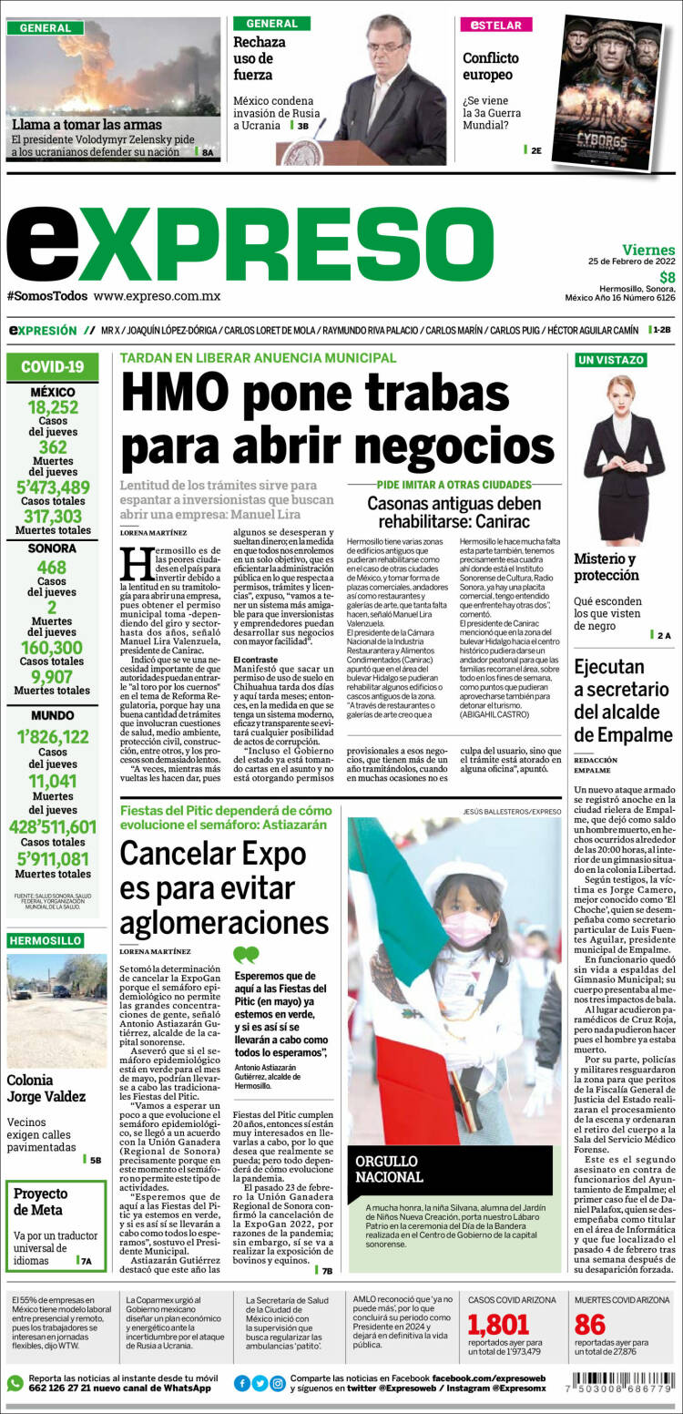 Portada de Expreso (México)