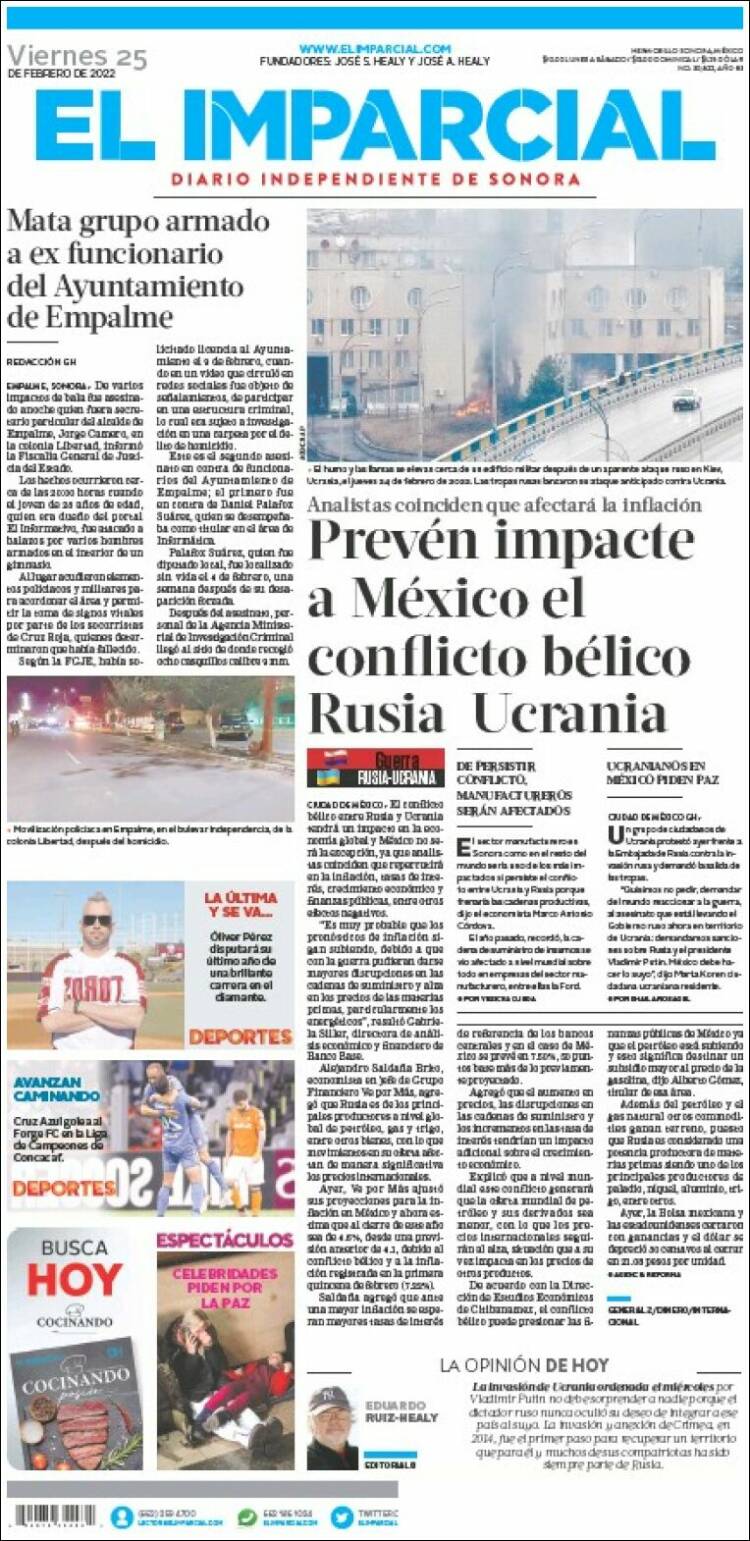 Portada de El Imparcial (México)