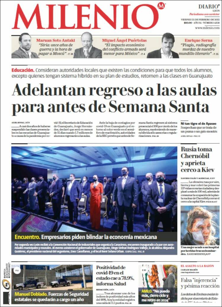 Portada de Milenio de León (México)