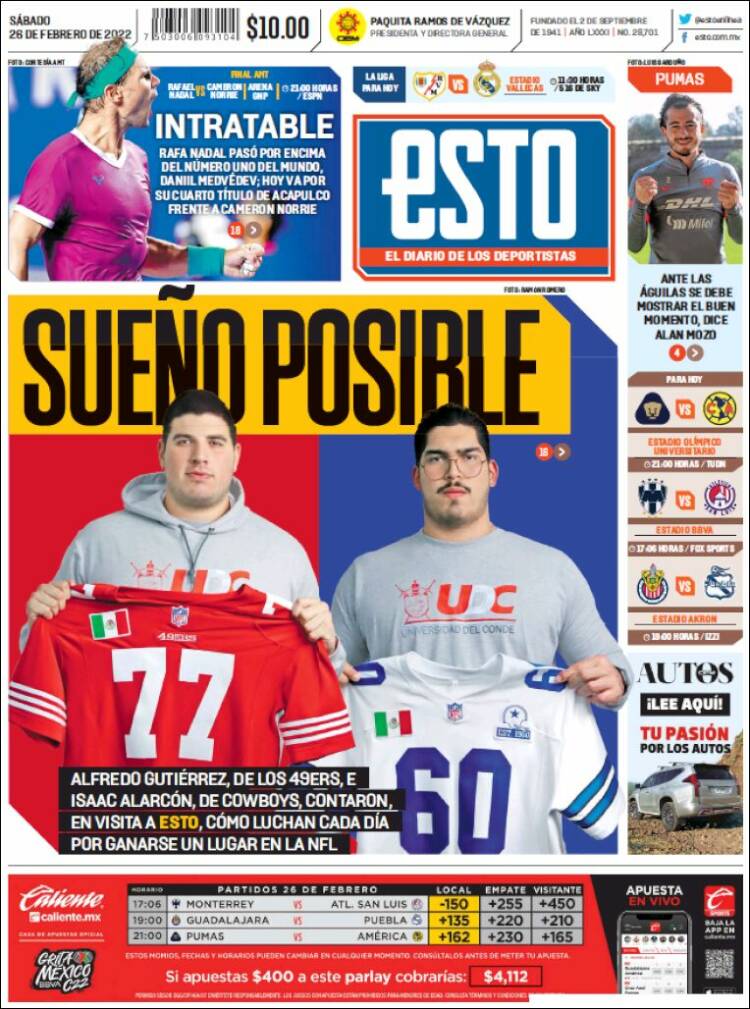 Portada de Esto (Mexique)