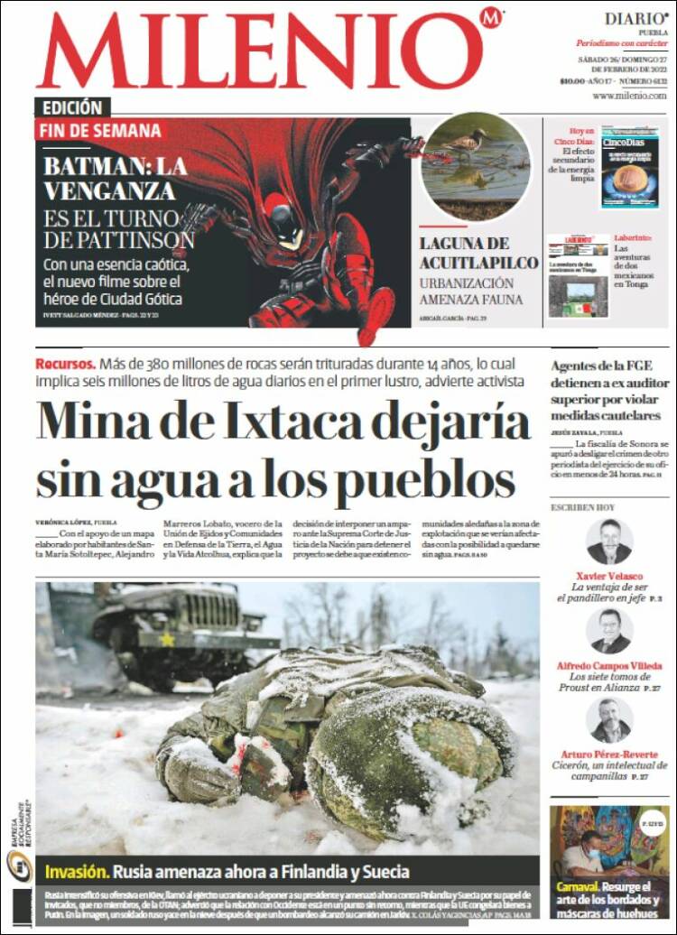Portada de Milenio de Puebla (Mexique)