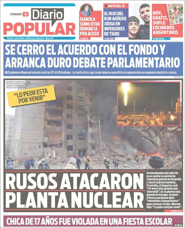 Portada de Diario Popular (Argentina)