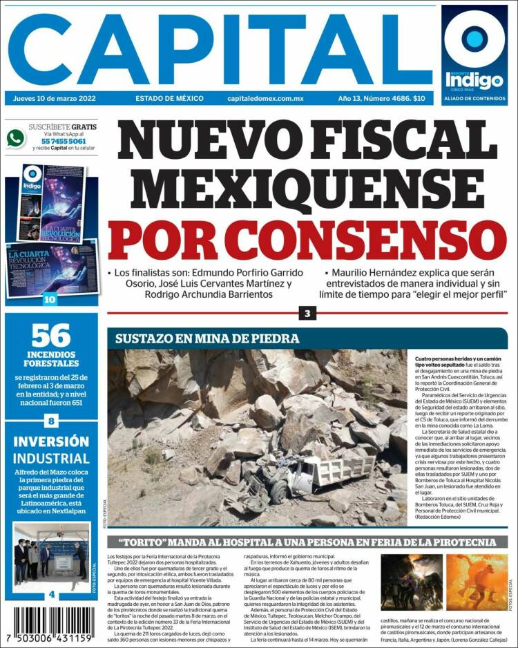 Portada de Capital México (México)