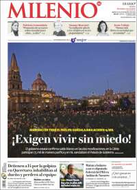 Portada de Milenio - Jalisco (México)