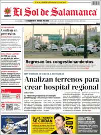 Portada de El Sol de Salamanca (México)